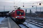 182 009 mit dem RE1 (RE 18125) von Magdeburg Hbf nach Frankfurt(Oder) im Magdeburger Hbf.