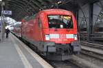 BERLIN, 29.04.2013, 182 008 als RE1 nach Frankfurt (Oder) in Berlin Ostbahnhof
