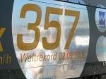 Rekord! Stolz prsentiert sich die schnelle ES64U4 auf der Innotrans in Berlin. 26.9.2006