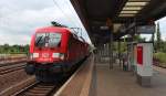 182 022-4 fährt am 30.08.2014 mit der S1 nach Bad Schandau in die Station Dresden-Reick ein.