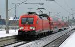 182 022 erreicht mit einer S2 aus Leipzig-Connewitz am 17.01.16 Bitterfeld.