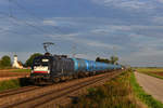 182 536 mit einem Kesselzug am 09.09.2018 bei Amselfing.