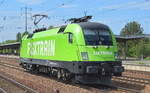 LEO Express GmbH (Flixtrain)  mit dem MRCE Dispo Taurus  ES 64 U2-005  [NVR-Nummer: 91 80 6182 505-8 D-DISPO] am 20.05.19 Durchfahrt Bf. Flughafen Berlin-Schönefeld.