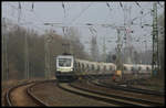 SETG Taurus 1116.912-5 hat hier gerade am 28.3.2005 mit einem Ganzzug in Richtung Münster den Bahnhof Hasbergen durchfahren.