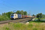 182 560 mit einem KLV am 14.07.2013 bei Plattling.