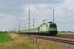 182 522 führte am 02.07.21 den FLX 32612 von Stuttgart nach Berlin durch Radis.