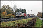 Da augenblicklich der Bewuchs an der Rollbahn in Hasbergen runter geschnitten wurde, sind wieder Aufnahmen im Bereich Wilkenbach möglich. Hectorrail 241010 ist hier am 4.11.2021 um 13.03 Uhr an diesem Ort mit einem Container Zug in Richtung Münster unterwegs.