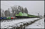 Winter am 1.April 2022 an der Rollbahn in Hasbergen.