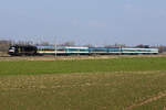 ES 64 02-095 mit einem Alex Zug, deren Wagen und CD, am 18.3.026 zwischen Langenbach und Thonstetten.