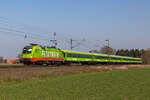 182 531 zieht den Flixtrain bei Diepholz/Drebber von Bremen gen Osnabrück am 22.3.26