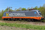 Hectorrail Taurus 182 505 nördlich vom Bahnhof Großkorbetha am 23.4.26.