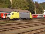 Die BR ES 64U2 034 am 29.09.2007 in Kufstein.