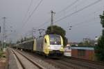 182 513 mit dem DNV Classic Courier DPE 88532 nach Koblenz bei der Durchfahrt in Dsseldorf Oberbilk am 02.07.2008