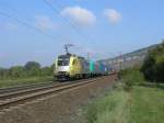 ES64 U2 065 zieht ein Containerzug bei Thngersheim.27.09.08