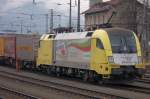Im Schiebedienst verlt das  EINZELSTCK  ES 64 U2-061  Bosporus-Sprinter: Shaping Bulgarian Railways Together  den Kufsteiner Bhf Richtung Innsbruck-Brenner.