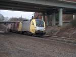 ES 64 U2-012 fhrt bei Fulda Richtung Norden am 31.01.09