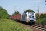 ES 64 U2-019 mit Containerzug am 24.06.09 in Limmer 