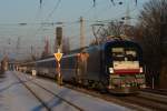 ES 64 U2-036 mit dem EC 7 nach Basel SBB in Dsseldorf-Eller-Sd am 30.12.2010