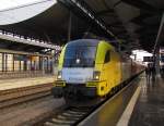 DB ES 64 U2-018 am 30.11.2011 mit der RB 16312 von Halle (S) Hbf nach Eisenach, in Erfurt Hbf.