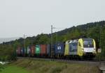 182 515 von boxxpress mit Containerzug am 12.09.12 in Haunetal Rothenkirchen