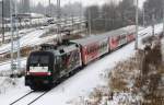 ES64 U2-002 als ODEG Ersatzverkehr mit City Shuttelwagen aus stereich kam aus Rathenow mit +40.