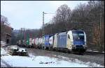 182 568 der WLC mit Gterzug am 10.02.13 in Vollmerz 