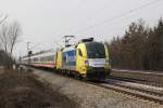 182 525 mit IC 2083 am 24.03.2013 zwischen Haar und Vaterstetten.