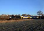 182 509 mit einem Meridian-Ersatzzug am 25.02.2014 bei Haus.