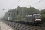 MRCE Dispolok/TXL ES 64 U2-098  am 8.8.13 mit einem Containerzug in Dedensen-Gmmer.