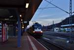 ES 64 U2-018 (182 518) bei der Einfahrt in Eisenach am 18.01.15.