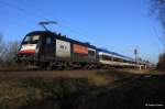 182 536-3 MRCE Dispolok ES 64 U2-036 (Baujahr 2004, Siemens) mit Werbung HKX schiebt hkx 1807 Köln Hbf.