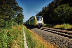 ES 64 U2-011 ( 182 511) von ARS ist am 20.07.16 mit einen Walterzug in Richtung Süden unterwegs gesehen bei Burghaun.
