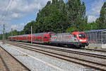 182 002 verl�sst am 02.07.26 mit ihrem RE nach Nauen Brieselang.