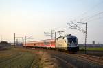 182 004 mit dem Warnemnde Express am 27.03.2011 auf dem Weg nach Berlin.