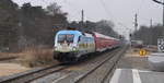 Durchfahrt der RE1 nach Frankfurt/Oder,Aufgenommen am 09.02.2017 auf dem neuen Bahnsteig 3 in Potsdam Griebnitzsee