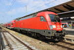 182 022-4 stand am 16.07.2021 abgerüstet mit RE 4310(Rostock-Hamburg)im Rostocker Hbf.