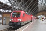 182 021-6 steht am 14.November 2015 mit einem RE nach Dresden Hbf im Leipziger Hbf.