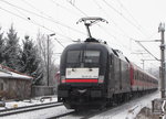 DB 182 518-1 mit der RB 16315 von Eisenach nach Halle (S) Hbf, am 31.01.2015 in Erfurt-Bischleben.