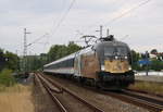 182 523 zog am 9.8.18 den Ersatzzug von National Express von Köln ins Tal der Wupper hinauf.