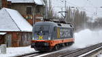 Hector Rail mit  242.503  [Name: Balboa] [NVR-Number: 91 80 6182 503-3 D-HCTOR] bei -10 Grad und leichtem Schneefall Richtung Stendell (PCK) am 09.02.21 Berlin Buch.