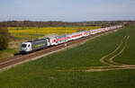 Weitere 17 ex City Nightline Wagen wurden am 01.05.2023 von Mukran nach Dresden mit der Rail Adventure 183 500 gebracht.