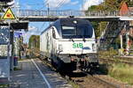 Durchfahrt Stb 183 217 durch den Bahnhof Dabendorf in Richtung Berlin am 03.