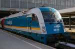 183 003 der ARRIVA am 02.01.2008 in Mnchen Hbf, hier kurz vor der Abfahrt nach Schwandorf