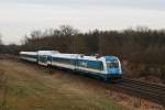 183 001 mit Alex 87013 am 28.12.2009 bei Feldmoching.