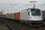Simens Lok 183 701 durchfhrt am 27.2.10 im Einsatz fr WLB Dsseldorf-Rath.Am Zugende hing noch DE 6304