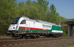 183 701, die Zuglok des  Train of Ideas  war heute am 22.04.2011 als Tfzf unterwegs von Hamburg nach Wrzburg.