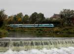 Die 183 005 mit einem ALEX am 20.10.2012 unterwegs bei Moosburg.