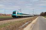 Die 183 005 mit ALX 84111 von Hof nach Mnchen am 14.04.2013 bei Langenbach