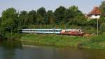 183 001 (175 Jahre Deutsche Eisenbahn) mit Alx 355 in Volkmannsdorf (03.08.2013)