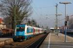 Arriva 183 003 mit ALX 86009 Hof - München, München Moosach, 24.12.2007